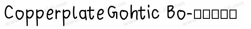 CopperplateGohtic Bo字体转换